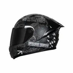 LS2 - CASCO FF810 VIGO HISTORY NEGRO GRIS VISOR OSCURO Y CERT ECE-2206