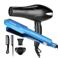 OEM - Combo Secadora de 5000w con Plancha ROZIA de Cerámica 470°