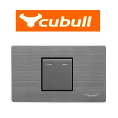 CUBULL - PACK X 10 UND:INTERRUPTOR SIMPLE COLOR GRIS MARCA MODELO A5-005