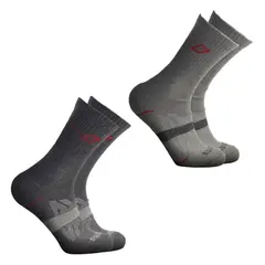 HEISS - Pack x2 Medias Deportivas Canilleras Transpirables Sport Drytech Running Ciclismo