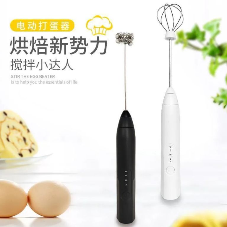 Batidora Espumador de Leche Eléctrico 2 en 1 Carga USB