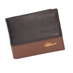 PAUL HARRIS - Billetera de Cuero Para Hombre full tarjetero Marrón