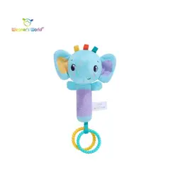 GENERICO - Sonajero Mordedor de Peluche Elefante Sensorial para Bebé - Weaners World