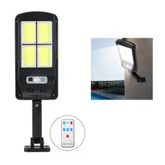 SEISA - Lámpara Solar LED Exterior con Sensor de Movimiento y Control Remoto 2400mAh