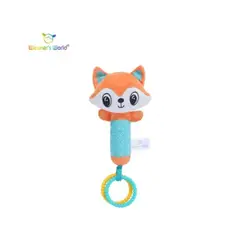 GENERICO - Sonajero Mordedor de Peluche Zorro Sensorial para Bebé - Weaners World