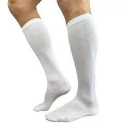 BLUFLEX - Medias de Compresión Ligera Blanco L-XL