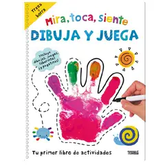 GENERICO - Libro Mira, toca, siente. Dibuja y juega con pegatinas