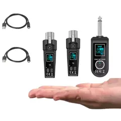 GENERICO - Sistema Inalámbrico para Micrófono Adaptador Transmisor Receptor UHF XLR