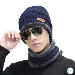 GENERICO - Gorro con cuellera para adultos unisex color azul