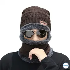 GENERICO - Gorro con cuellera para adultos unisex color MARRON