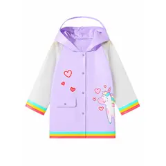GENERICO - PONCHO IMPERMEABLE PARA NIÑOS MODELO UNICORNIO
