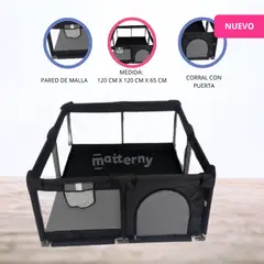CUZKA - Corral Plegable para Bebé «PETITE» Black