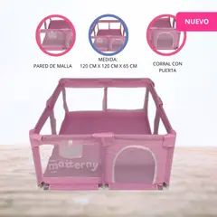 CUZKA - Corral Plegable para Bebé «PETITE» Pink