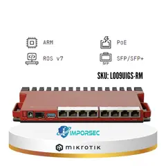 MIKROTIK - Router L009Uigs-Rm Gigabit Con 8 Puertos Ethernet, Sfp 2.5G, Cpu Arm, Usb 3.0 Nivel 5