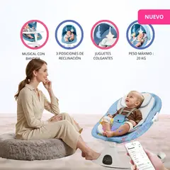 IDEAL BABY & KIDS - Silla Mecedora Eléctrica para Bebé «LUNA» Blue