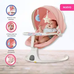 IDEAL BABY & KIDS - Silla Mecedora Eléctrica para Bebé «LUNA» Pink