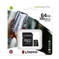 KINGSTON - Memoria MicroSD 64GB 100MBS C10