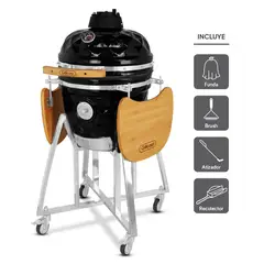 GRILLCORP - Kamado Diamante 18 Negro con regalos básicos
