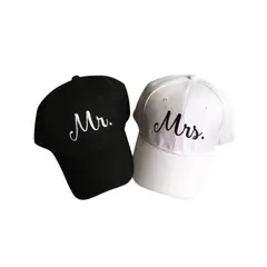 GENERICO - Set de gorros para novios Mr. Mrs.