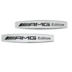GENERICO - Emblemas Laterales AMG Edition Cromados para Mercedes Benz