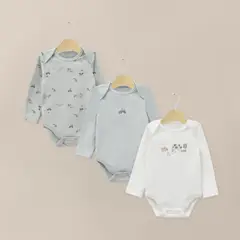 OPALINE - Pack Bodies Bebé Niño Verde