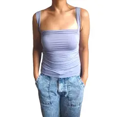 GENERICO - Blusa mujer diseño Mika escotado - Lila