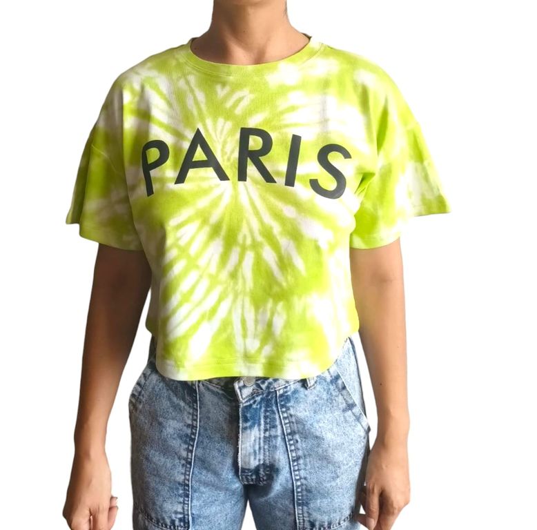 Polo Mujer Crop Top Básico PARIS - Verde