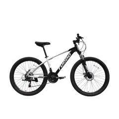 TURBO - Bicicleta Montañera JY101 Racing Aro 24 Blanco/Negro