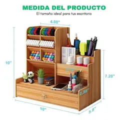GENERICO - Organizador de Escritorio de Madera Multiuso