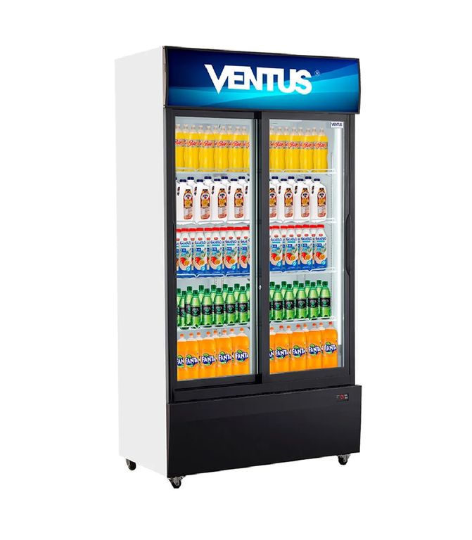 EXHIBIDOR VERTICAL 2 PUERTAS 1000LT VC-1000LS BLANCO