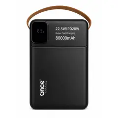 ONCE - Power Bank 80000mAh PD 20W Super Carga Rapida 22.5W Pantalla digital