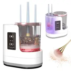GENERICO - LIMPIADOR DE BROCHAS ELÉCTRICO 3 EN 1 - LAVA - SECA Y ESTERILIZA