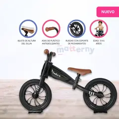 QPLAY - Bicicleta de Equilibrio para Niños «FEDURO» Black