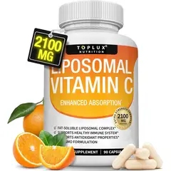 GENERICO - Vitamina C liposomal de 2100 mg de alta absorción soluble en grasa VIT C