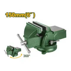GENERICO - Tornillo de Banco 6” Hierro Base Giratoria Jadever JDBV1A06
