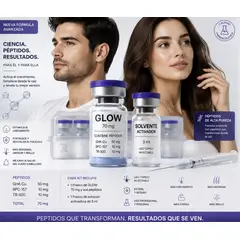 GENERICO - Glow PeptideGHK-Cu, BPC-157, TB-500Colágeno, Crecimiento Capilar y Piel Radiante Inyectable
