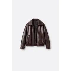 LUVARO - Casaca Leather Cuello Textura