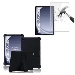 CASE - Funda para Samsung Tab A9 Plus 11.0 SM-X210 + Mica de Vidrio Silicona