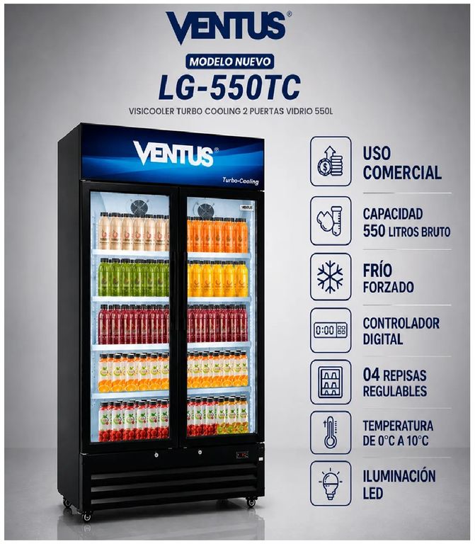VISICOOLER DE 2 PUERTAS DE 550 LT LG-550TC
