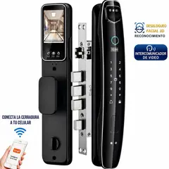 VLASS TECH - Cerradura Inteligente con Reconocimiento Facial y Videoportero integrado + asesoría de instalación