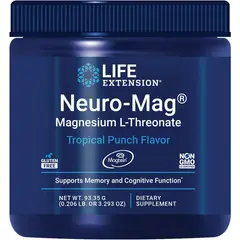 GENERICO - Life Extension Neuro-Mag - Polvo de L-treonato de magnesio Tropical Punch