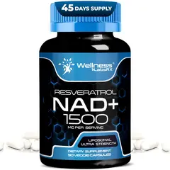 GENERICO - Wellness LABSRX Suplemento liposomal NAD, 1500 mg - Suplemento de resveratrol NAD