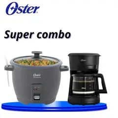 OSTER - Combo 2 en 1: Cafetera 5 Tazas y Arrocera DiamondForce 10 Tazas