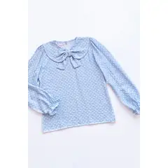 KIDS MASHMELO - Blusa con cuello Peter Pan para niñas