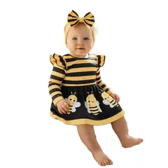 GENERICO - VESTIDO PARA BEBE DE ABEJITA AMARILLO