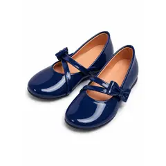 GENERICO - Zapato Azul charol con lazo