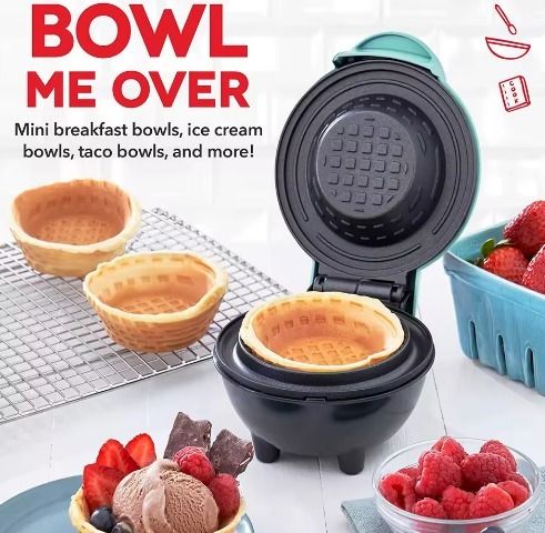 MINI WAFLERA PARA HACER CONO DE HELADO Y POSTRES