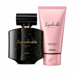 Esika - Perfume Impredecible Glamour más Crema impredecible -