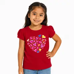 GENERICO - Polo Niña Manga Corta Algodón Estampado