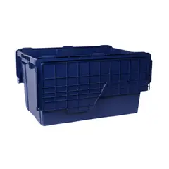 GENERICO - CAJA PLÁSTICA CON TAPA ABISAGRADA DE 58 L - PACK 10